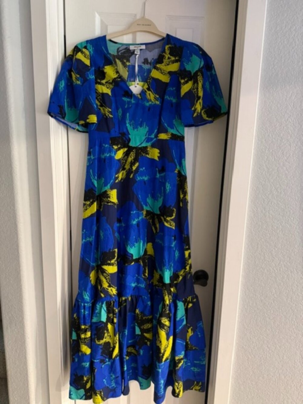 Christopher John Rogers x Target Floral Puff Sleeve Tiered Maxi Dress - SZ 6
